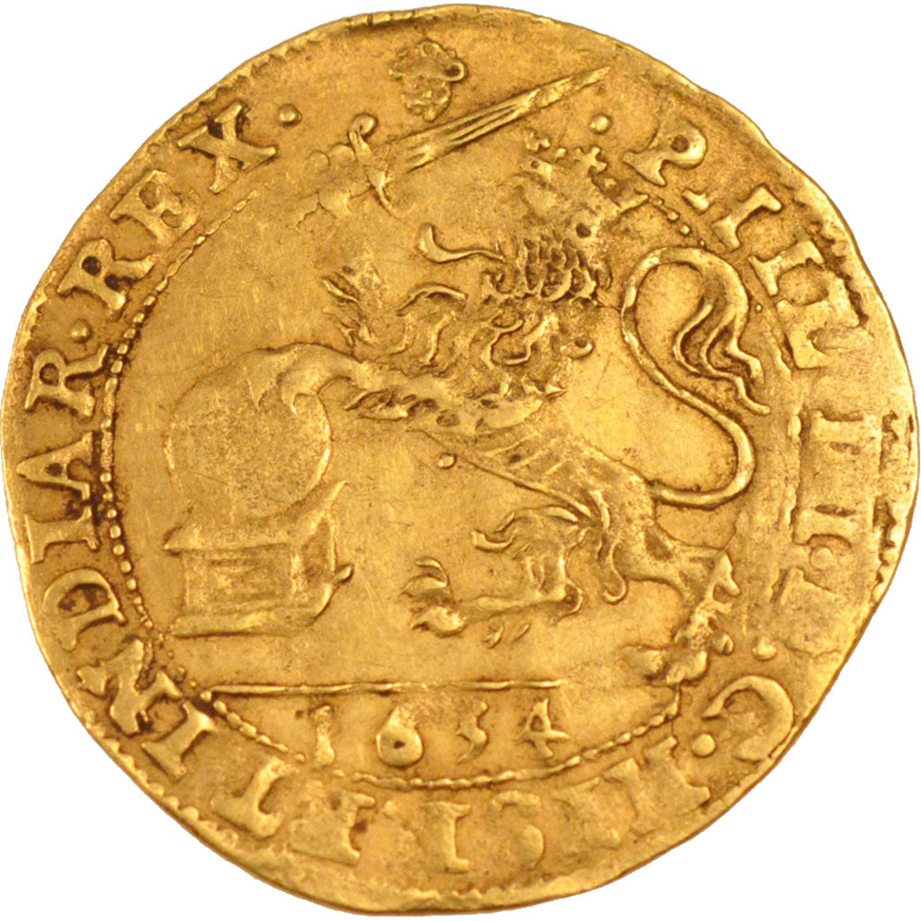 Monnaie, Pays-Bas espagnols, BRABANT, Souverain Ou Lion D'or, 1654, Bruxelles