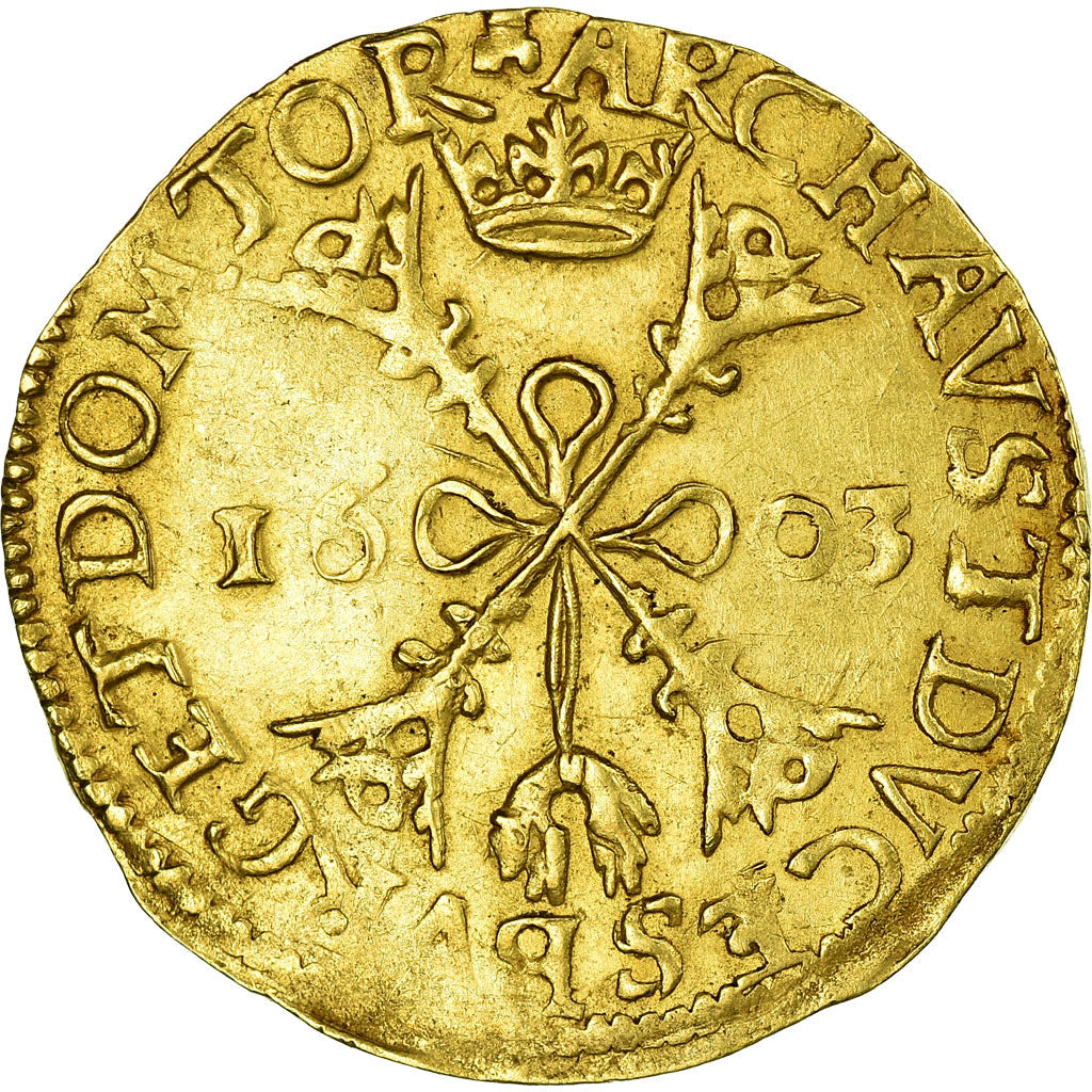 Coin, Spanish Netherlands, Flanders, 2 Albertins, 1603, Tournai, AU(55-58)