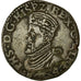 Coin, France, Liard, 1584, Arras, EF(40-45), Copper, Boudeau:1983