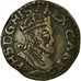 Coin, France, Liard, 1586, Arras, EF(40-45), Copper, Boudeau:1984