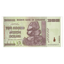 Banknote, Zimbabwe, 200 Million Dollars, 2008, UNC(65-70)