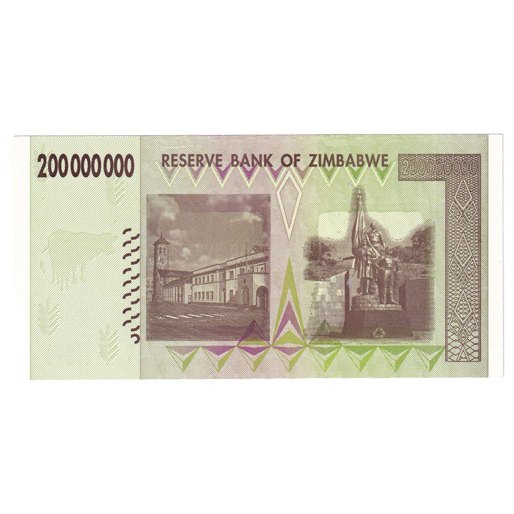 Banknote, Zimbabwe, 200 Million Dollars, 2008, UNC(65-70)