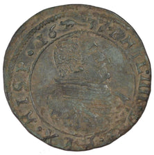 FRANCE, Liard, 1637, Arras, AU(50-53), Copper, 4.22
