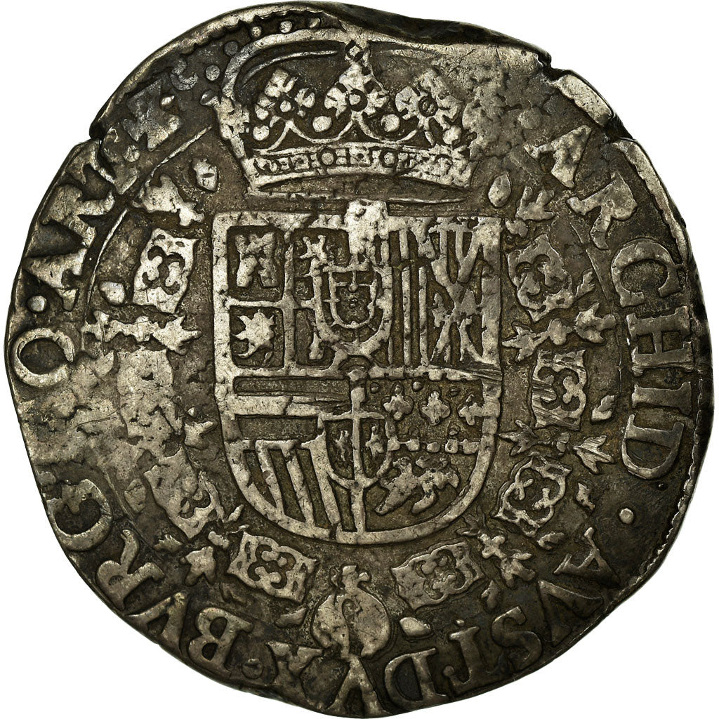 Coin, Spanish Netherlands, Artois, Patagon, 1627, Arras, EF(40-45), Silver