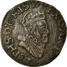 Coin, France, Liard, 1588, Arras, EF(40-45), Copper, Boudeau:1984