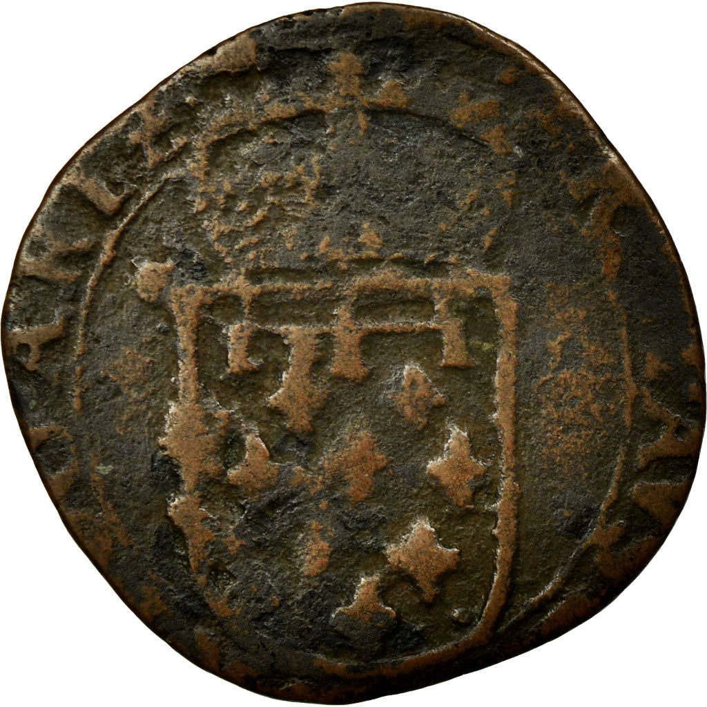 Monnaie, Pays-Bas espagnols, Artois, Liard, 1636, Arras, B+, Cuivre