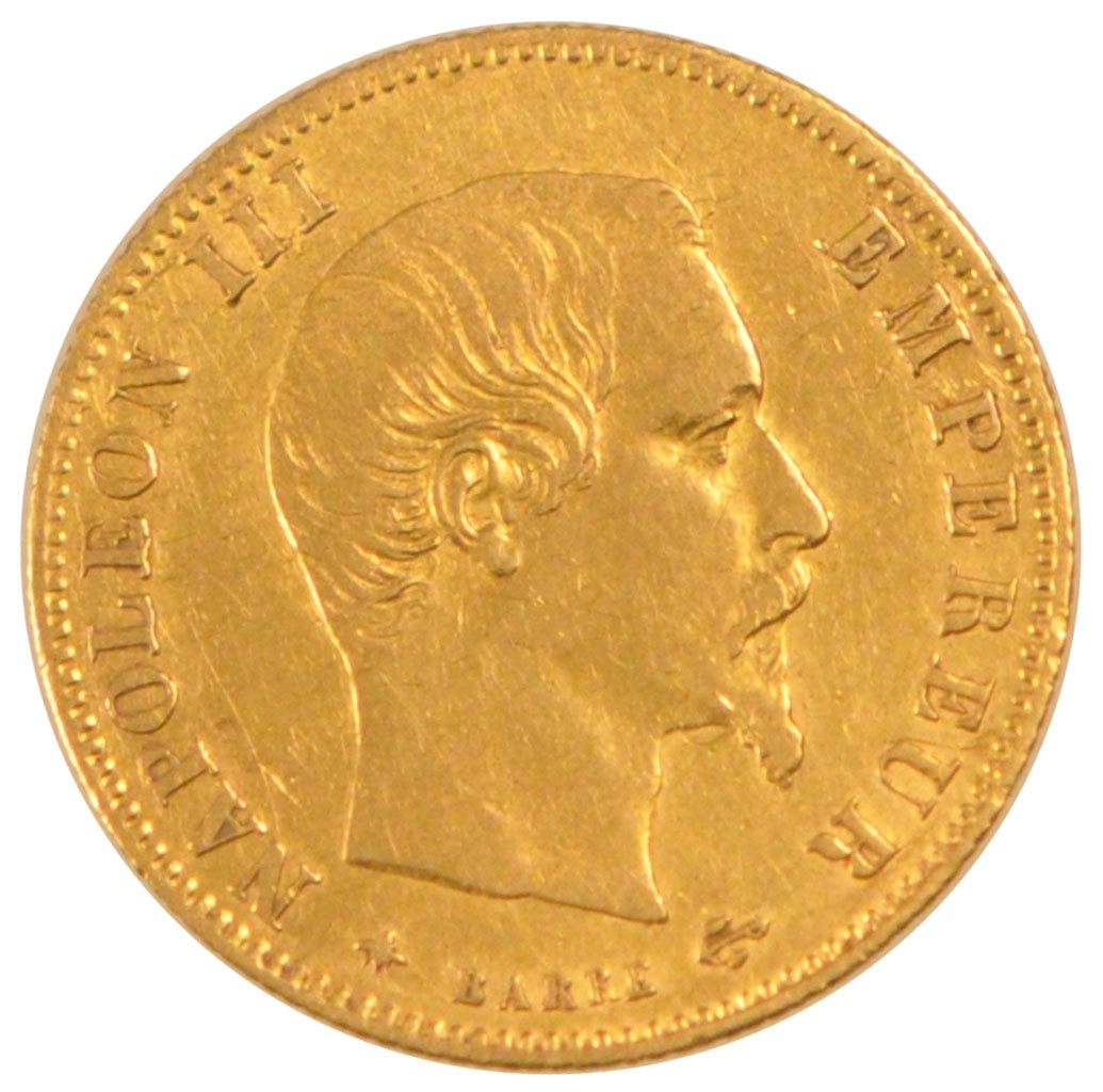 FRANCE, 5 Francs, 1860, Paris, EF(40-45), Gold, Gadoury #1001, 1.60