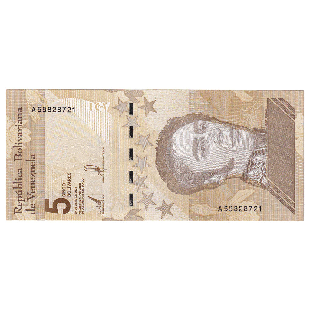 Banknote, Venezuela, 5 Bolivares, 2020, 2020-04-29, UNC(65-70)