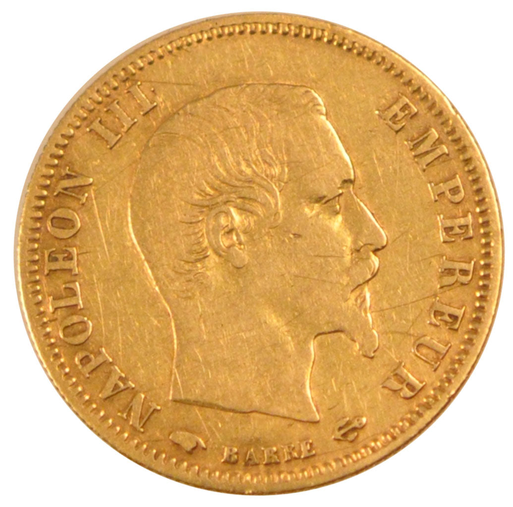 FRANCE, 5 Francs, 1856, Paris, VF(30-35), Gold, Gadoury #1001, 1.57