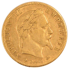 FRANCE, Napoléon III, 5 Francs, 1868, Paris, KM #803.1, EF(40-45), Gold, Gadoury