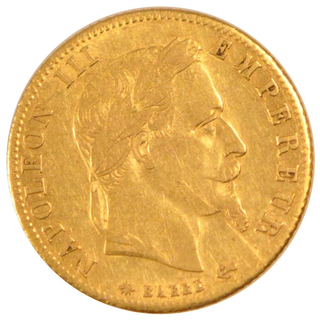 FRANCE, Napoléon III, 5 Francs, 1867, Paris, KM #803.1, EF(40-45), Gold, Gadoury