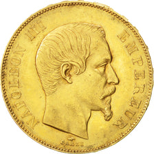 FRANCE, Napoléon III, 50 Francs, 1855, Paris, KM #785.1, MS(60-62), Gold, Gadour