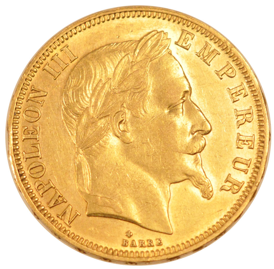 Second Empire, 50 Francs or Napoléon III tête laurée