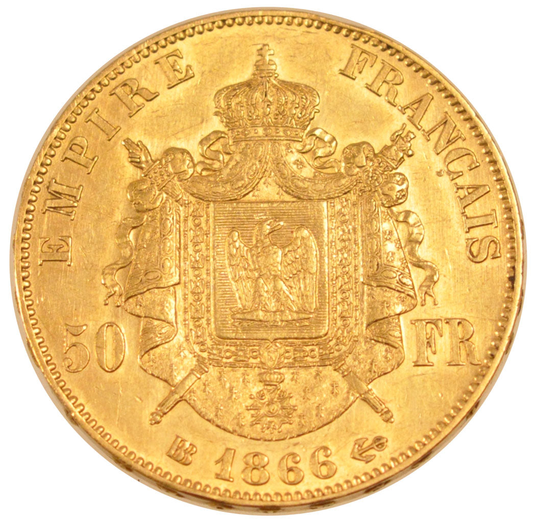 Second Empire, 50 Francs or Napoléon III tête laurée