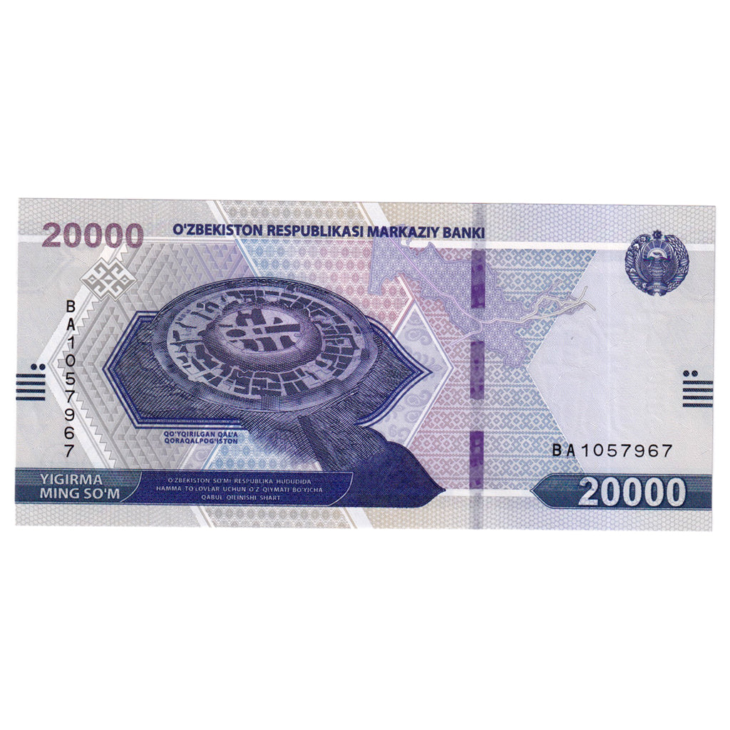 Uzbekistan, 1 Sum, 2021, 20000 SUM, UNC(65-70)