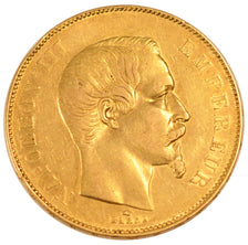 FRANCE, Napoléon III, 50 Francs, 1855, Paris, KM #785.1, EF(40-45), Gold, Gadour