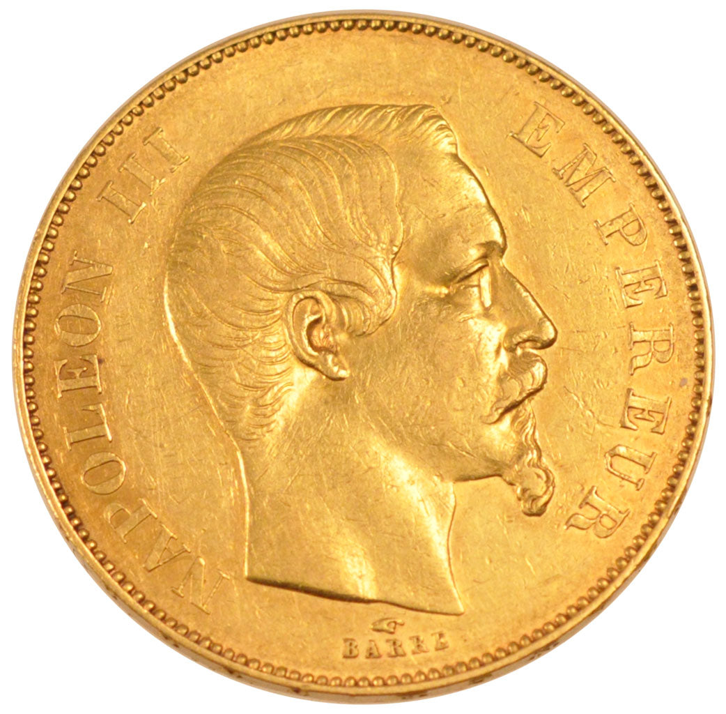 FRANCE, Napoléon III, 50 Francs, 1856, Paris, KM #785.1, EF(40-45), Gold, Gadour