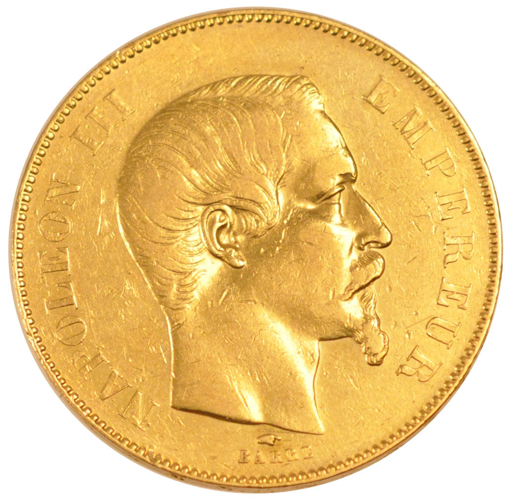 FRANCE, Napoléon III, 50 Francs, 1857, Paris, KM #785.1, EF(40-45), Gold, Gadour