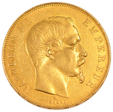 FRANCE, Napoléon III, 50 Francs, 1857, Paris, KM #785.1, AU(50-53), Gold, Gadour