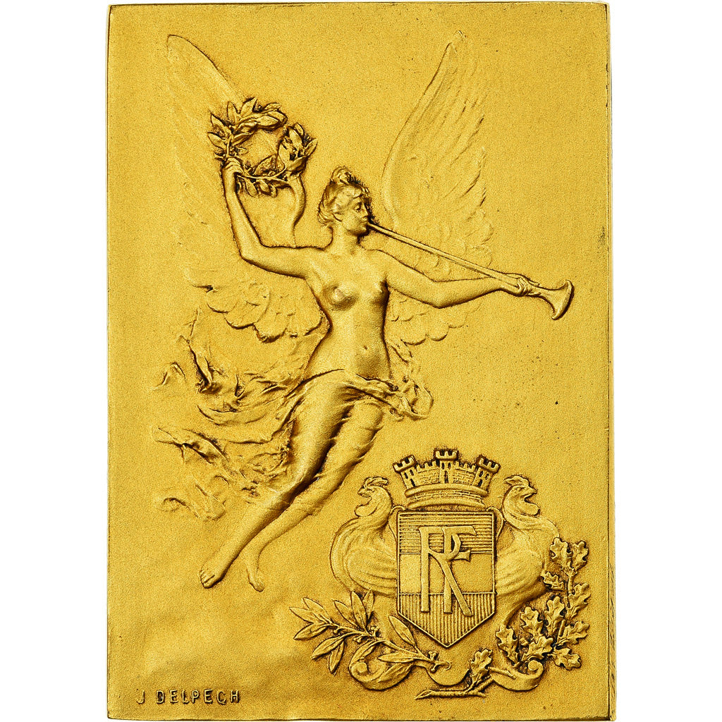 Francia, medalla, Femme Ailée, Prix Jan Bénard, Delpech, SC, Bronce dorado