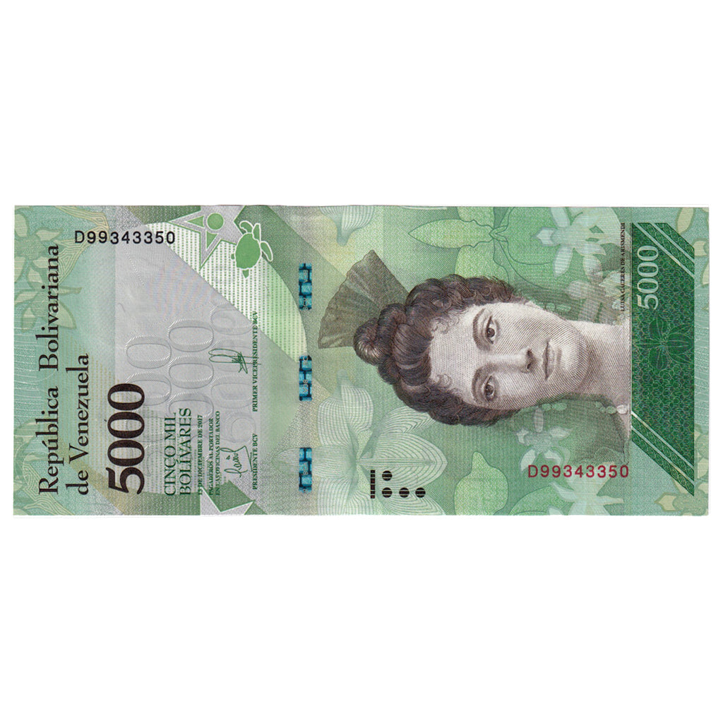 Banknote, Venezuela, 5000 Bolivares, 2017, 2017-12-13, UNC(65-70)