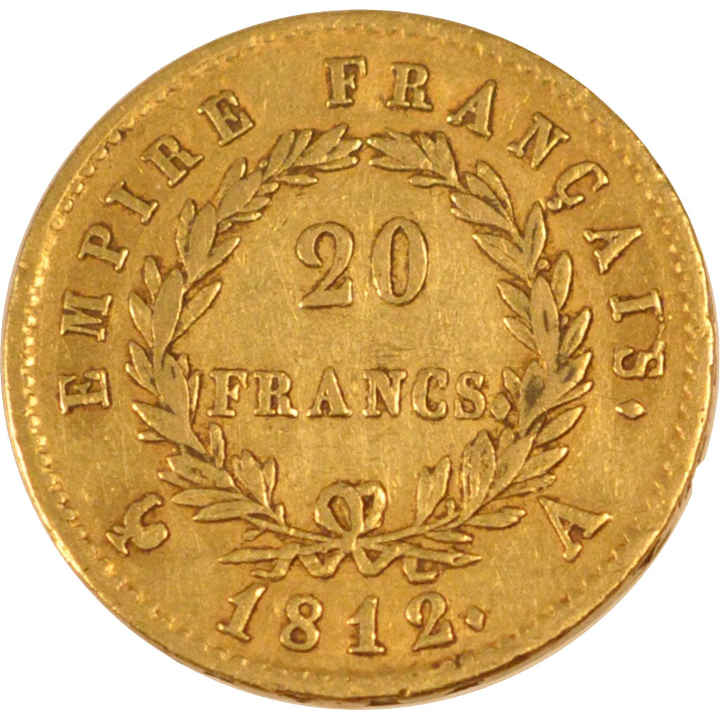 Coin, France, Napoléon I, 20 Francs, 1812, Paris, EF(40-45), Gold, Gadoury:1025