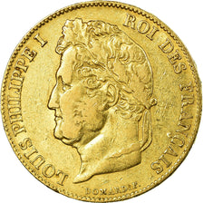 Moneta, Francia, Louis-Philippe, 20 Francs, 1834, Paris, BB, Oro, Gadoury:1031