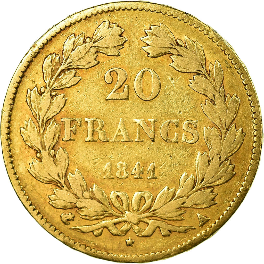 Monnaie, France, Louis-Philippe, 20 Francs, 1841, Paris, TTB, Or, Gadoury:1031