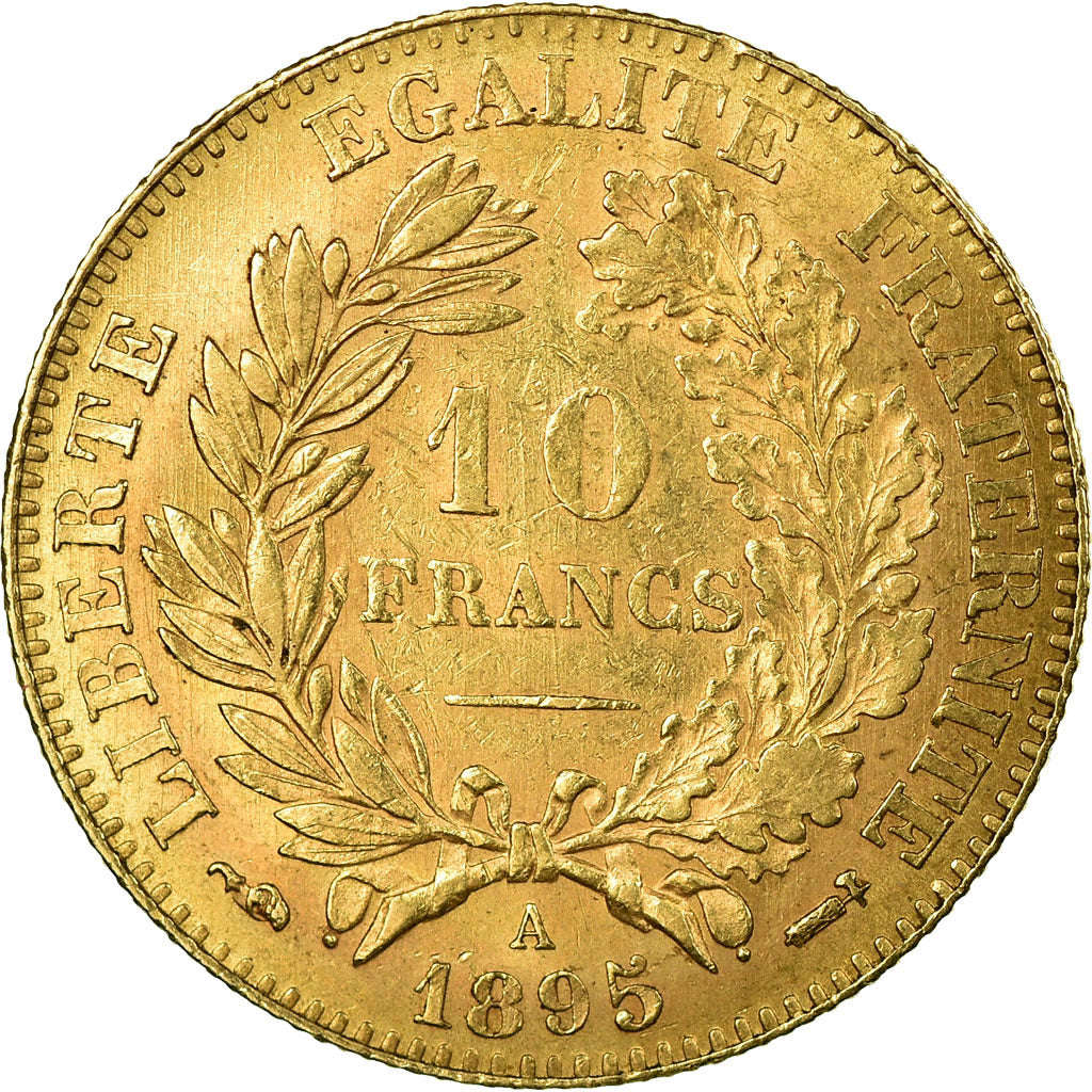 Monnaie, France, Cérès, 10 Francs, 1895, Paris, TTB+, Or, Gadoury:1016