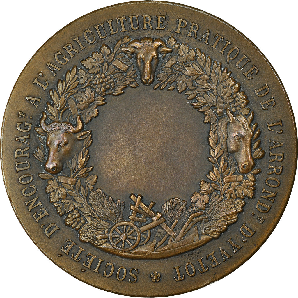 Frankrijk, Medaille, Société d'Encouragement à l'Agriculture, Yvetôt, UNC-