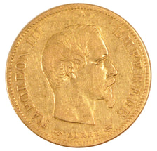 FRANCE, 10 Francs, 1855, Paris, EF(40-45), Gold, Gadoury #1014, 3.20