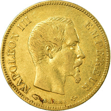 Moneda, Francia, Napoleon III, Napoléon III, 10 Francs, 1855, Paris, MBC+, Oro