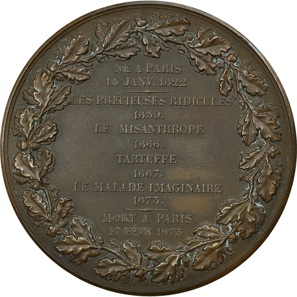 France, Médaille, Jean-Baptiste Poquelin de Molière, Arts & Culture, Domard