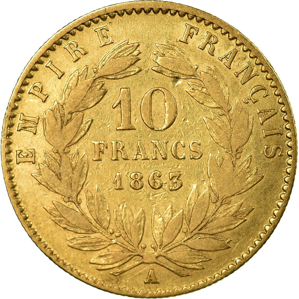 Münze, Frankreich, Napoleon III, Napoléon III, 10 Francs, 1863, Paris, SS