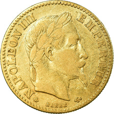 Moneda, Francia, Napoleon III, Napoléon III, 10 Francs, 1863, Paris, MBC, Oro