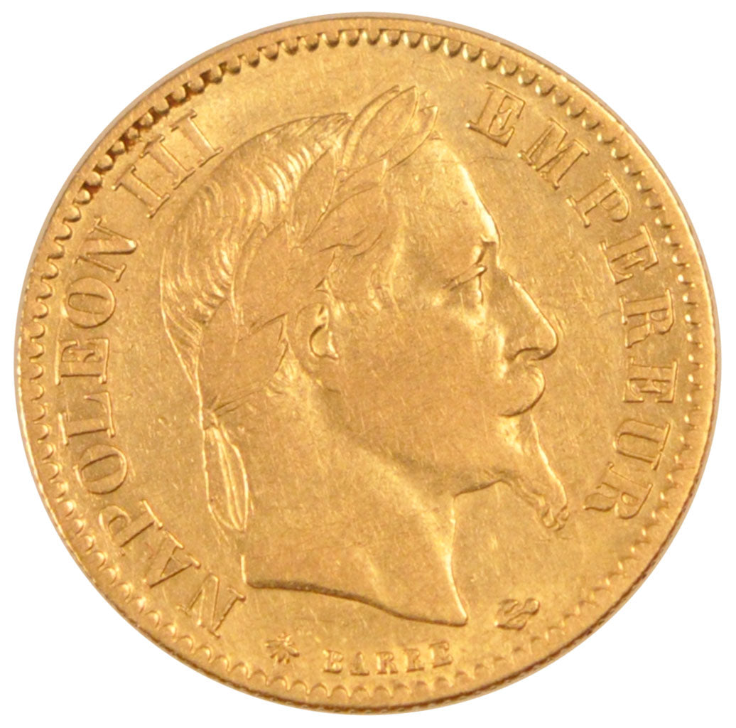 Francia, Napoleon III, Napoléon III, 10 Francs, 1864, Paris, BB, Oro, Gadour...