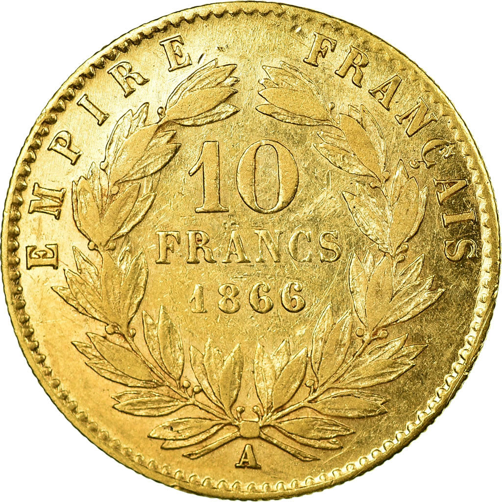 Münze, Frankreich, Napoleon III, Napoléon III, 10 Francs, 1866, Paris, SS+