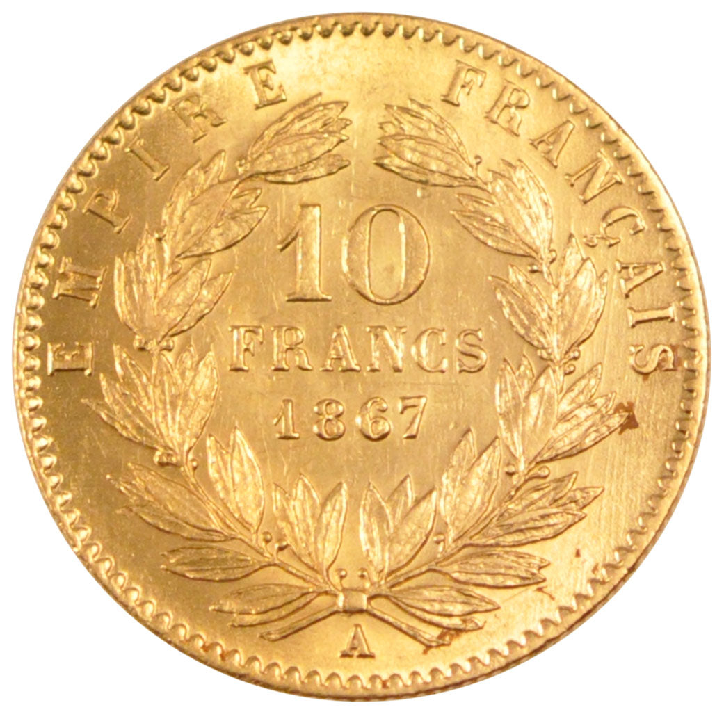 Francia, Napoleon III, Napoléon III, 10 Francs, 1867, Paris, SPL, Oro, Gadou...