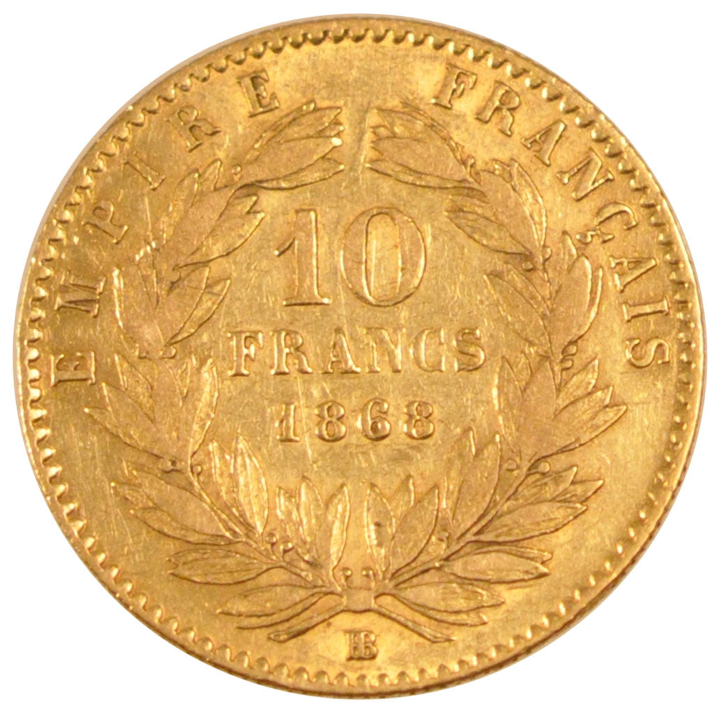 Second Empire, 10 Francs or Napoléon III tête laurée