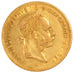 AUSTRIA, 4 Florin 10 Francs, 1885, Vienne, KM #2260, EF(40-45), Gold, 3.19