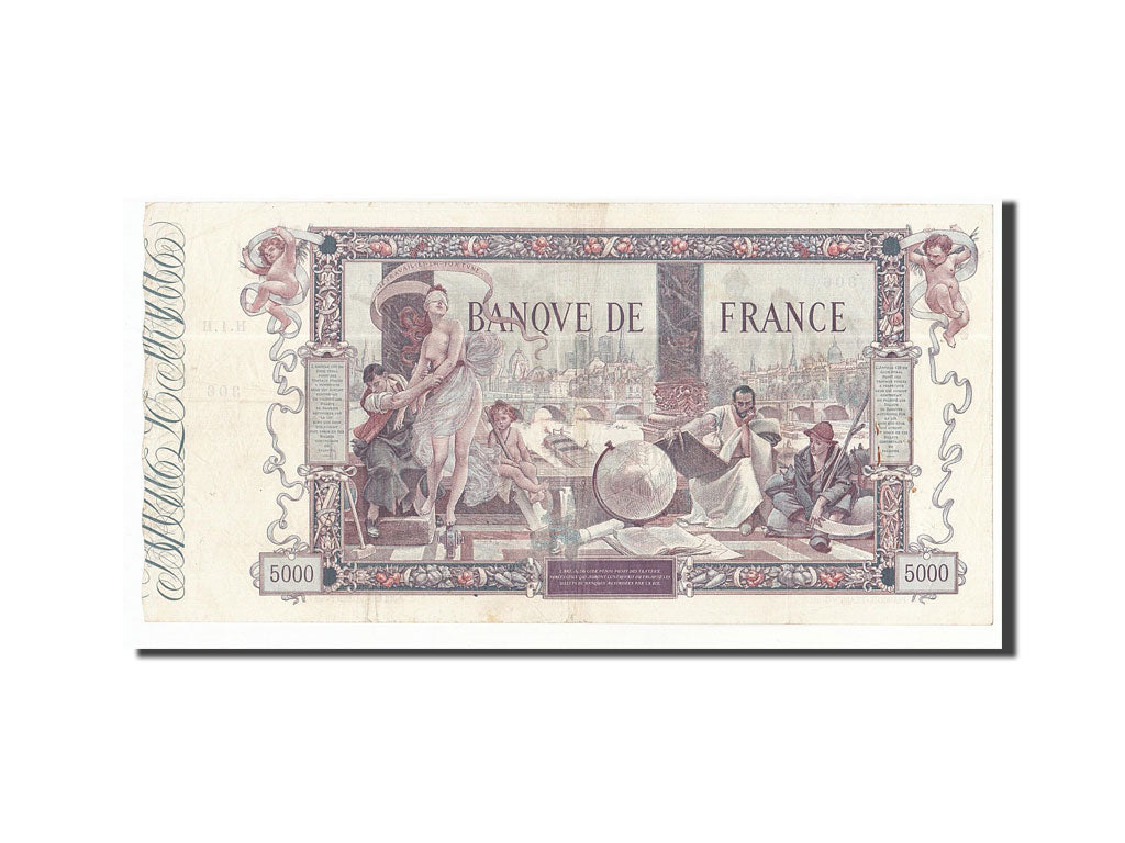 Banknote, France, 5000 Francs, 5 000 F 1918 ''Flameng'', 1918, 1918-01-02