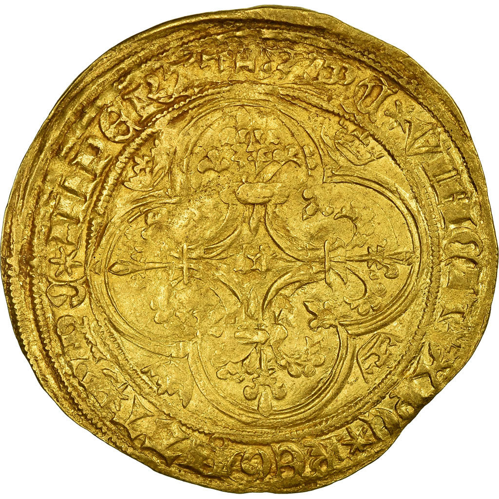 FRANCE, Ecu d'or, Tournai, AU(55-58), Gold, Duplessy #369, 3.65