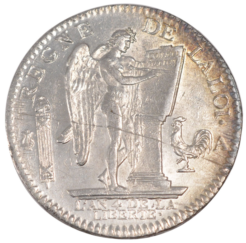 FRANCE, Écu de 6 livres françois, ECU, 6 Livres, 1792, Paris, KM #615.1, MS...
