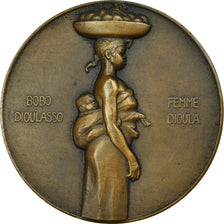 Francia, medaglia, Colonies, Haute-Volta, Femme Dioula, 1930, Monier, SPL