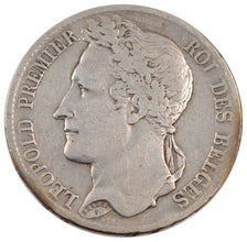 BELGIUM, 5 Francs, 5 Frank, 1832, KM #3.1, VF(20-25), Silver, 24.64