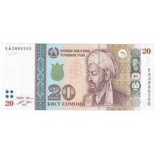 Tadjikistan, 20 Somoni, 2021, KM:17a, NEUF