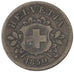 SWITZERLAND, 10 Rappen, 1850, Strasbourg, KM #6, VF(20-25), Billon, 19.23, 2.45