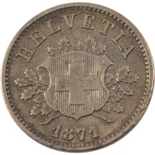 Monnaie, Suisse, 10 Rappen, 1871, Bern, TTB, Billon, KM:6