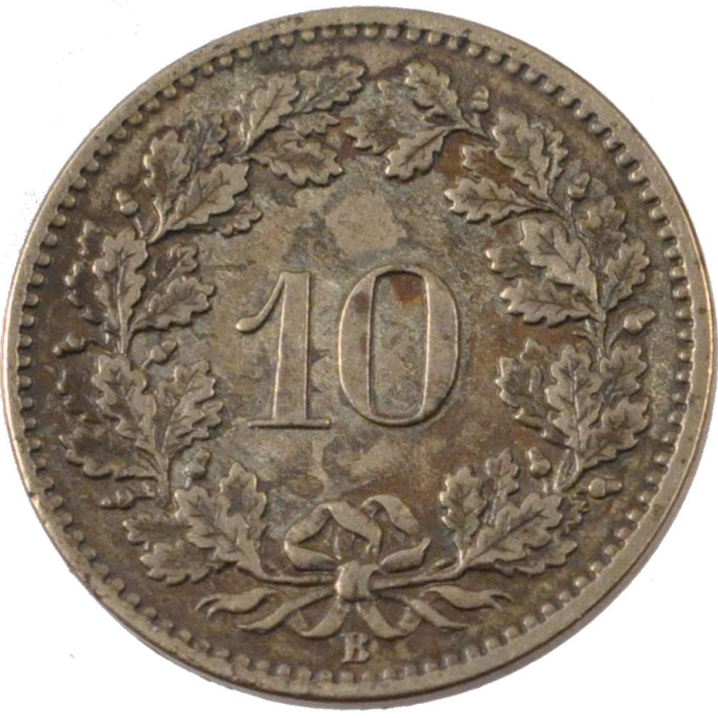 Coin, Switzerland, 10 Rappen, 1871, Bern, EF(40-45), Billon, KM:6