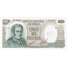 5000 Escudos, Chile, KM:147b, UNC